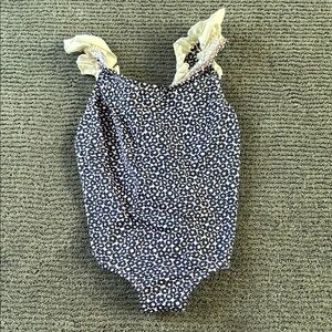 Eberjey Navy and Pink Floral Swimsuit